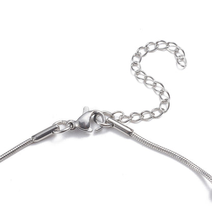 Satellite Snake Chain Silver Stainless Steel Anklet