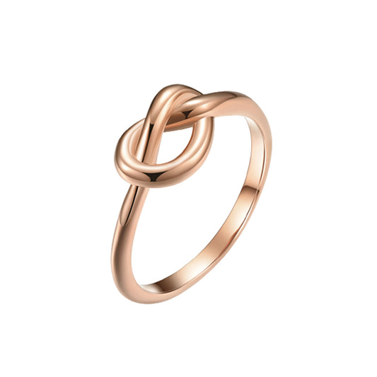 Single Knot Rose Gold Stainless Steel Fitted Toe Ring US4|5|6