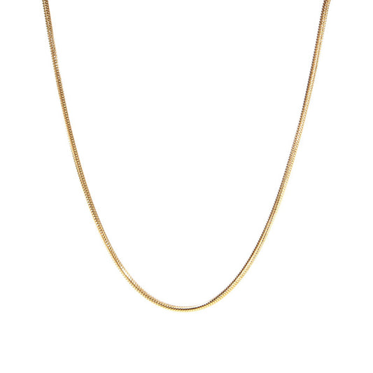 Snake Chain Golden Stainless Steel Necklace 18|20|22|24"