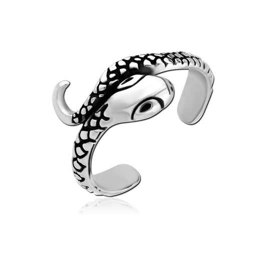 Snake Silver Stainless Steel Toe Ring