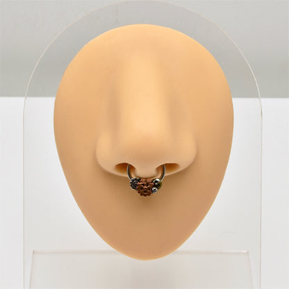Steampunk Silver Stainless Steel Fake Septum Nose Ring