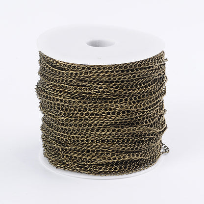 alloy curb chain 5 metre antique bronze