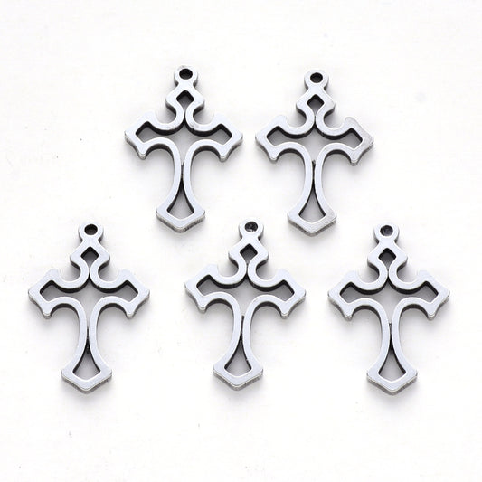 cross charms pendants stainless steel