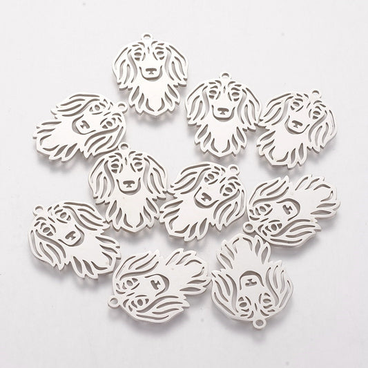 dachshund charms pendants stainless steel