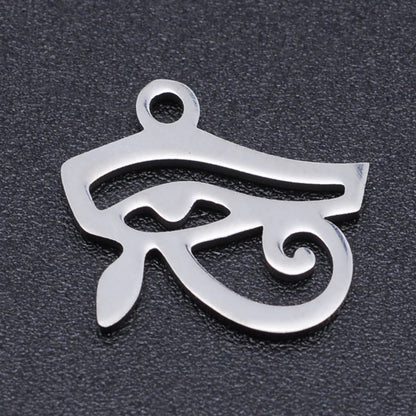 Eye of Horus stainless steel charms silver 5 pack
