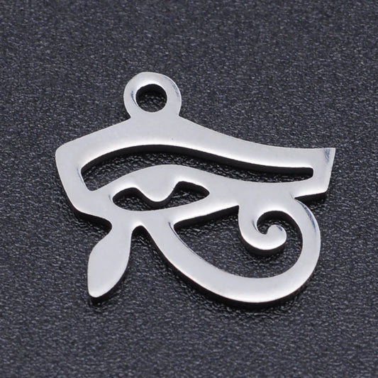 Eye of Horus stainless steel charms silver 5 pack