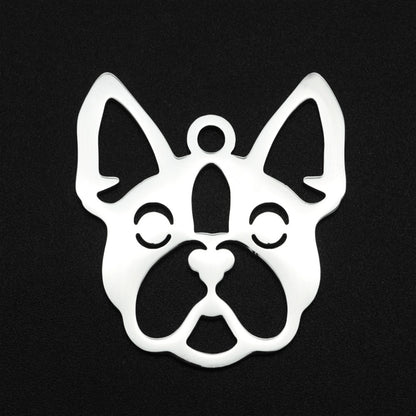 French bulldog dog charms pendants stainless steel