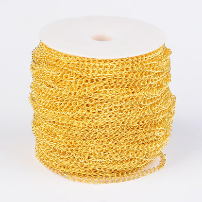 alloy curb chain 5 metre golden