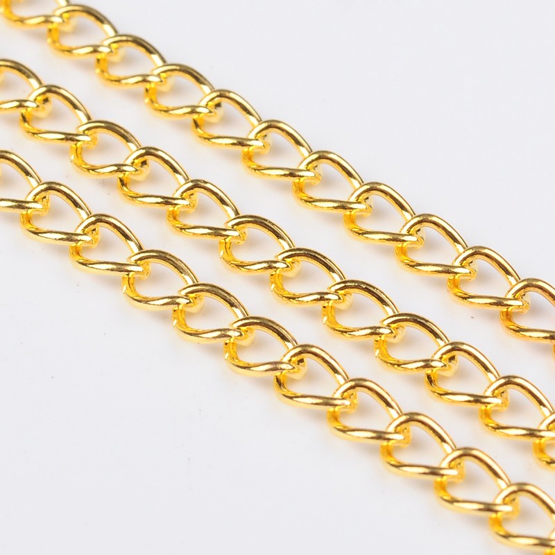 golden alloy curb chain 5 metre