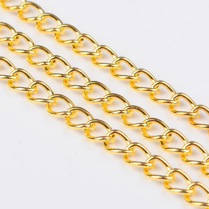 golden alloy curb chain 5 metre