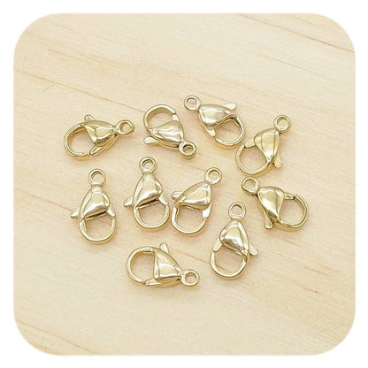 golden stainless steel lobster clasps 10mm