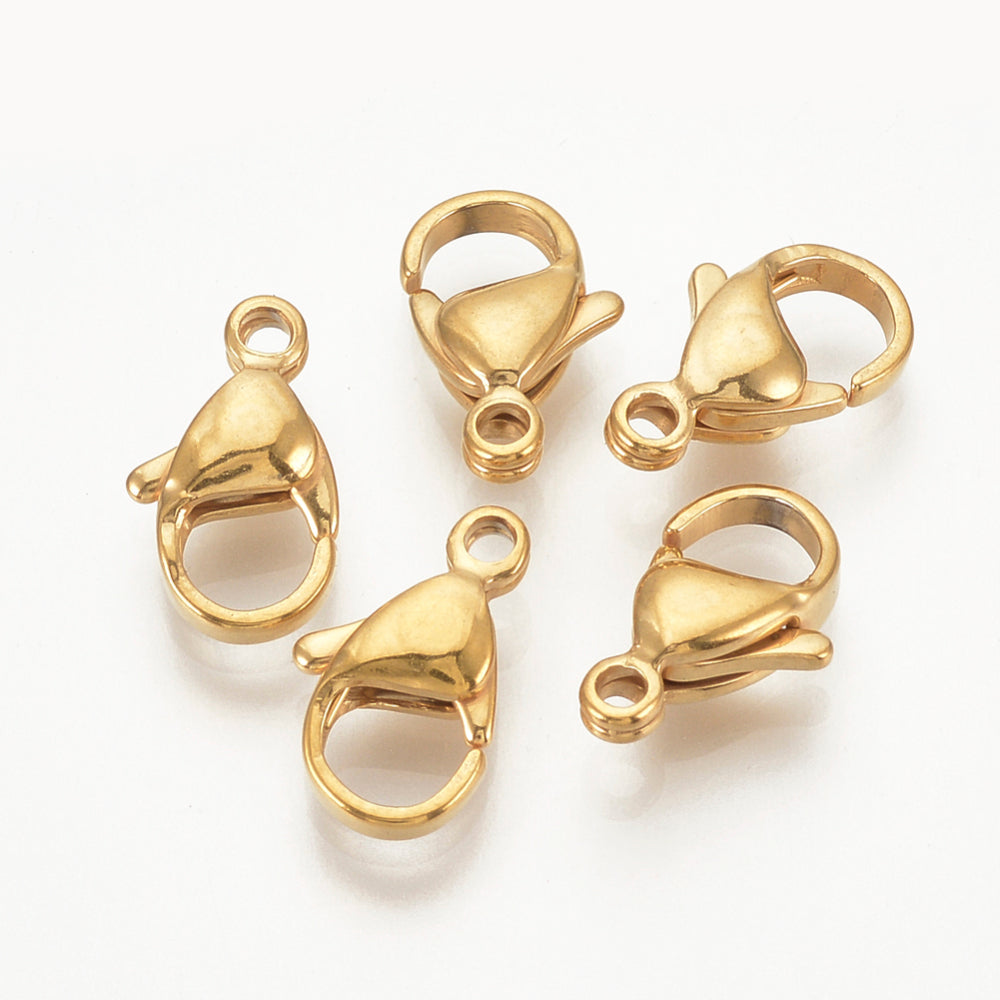 golden stainless steel lobster clasps