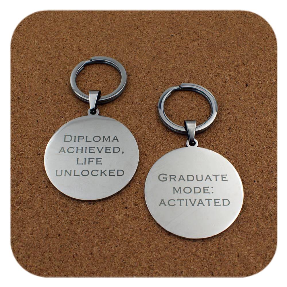 Phrase engraving examples for Novelty Graduation Diploma keyring