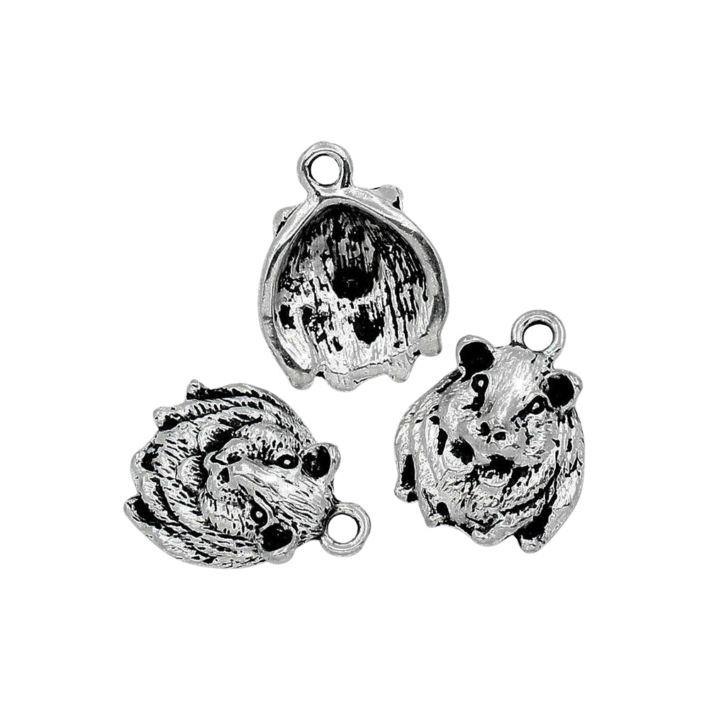 metal guinea pig antique silver charms pendants
