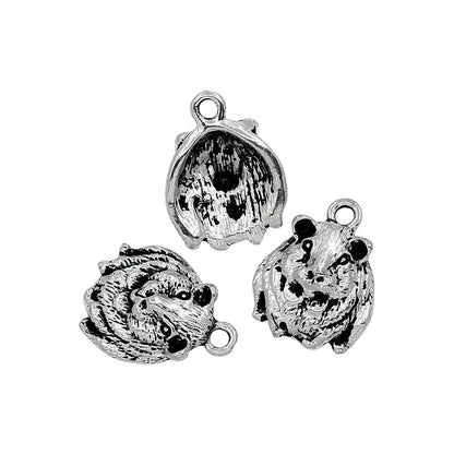 metal guinea pig antique silver charms pendants