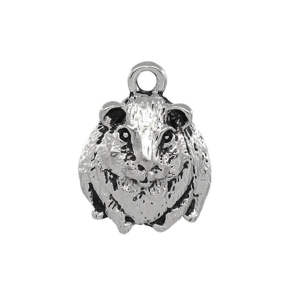 guinea pig antique silver charms 10 pack pendants