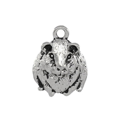 guinea pig antique silver charms 10 pack pendants