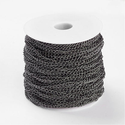 alloy curb chain 5 metre gunmetal