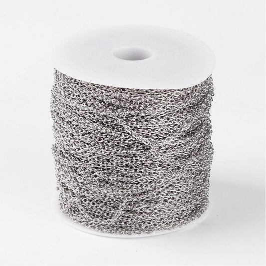 alloy cable chain 5 metre platinum