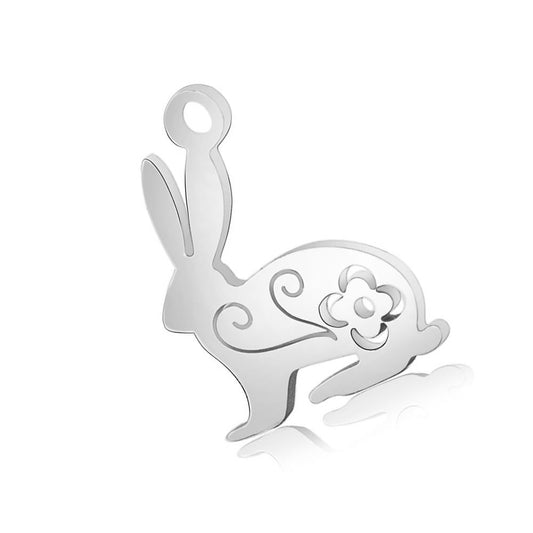 rabbit charms pendants stainless steel