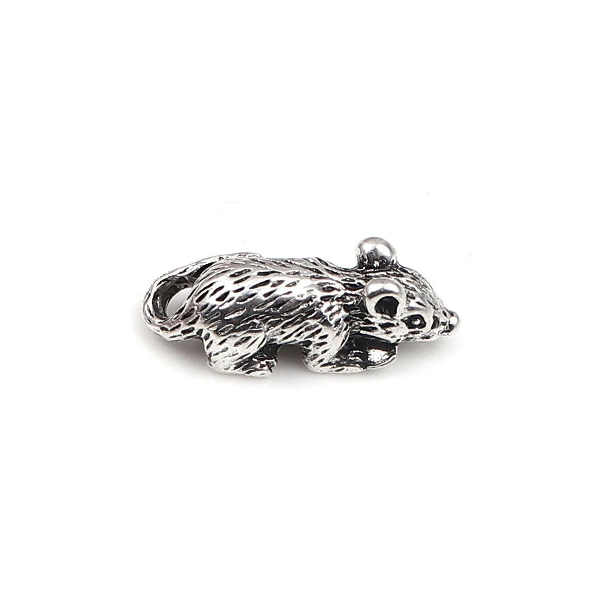 rat mouse antique silver charms 8 pack pendants