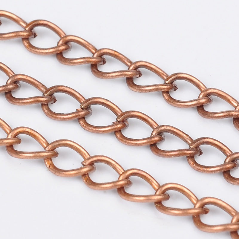 red copper alloy curb chain 5 metre