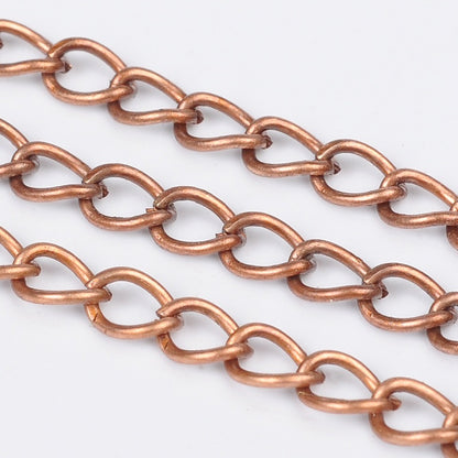 red copper alloy curb chain 5 metre
