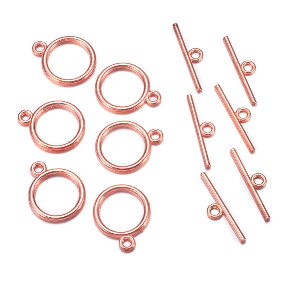 alloy toggle clasps 10 pack rose gold