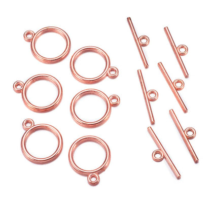 alloy toggle clasps 10 pack rose gold