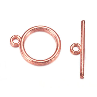 rose gold alloy toggle clasps 10 pack