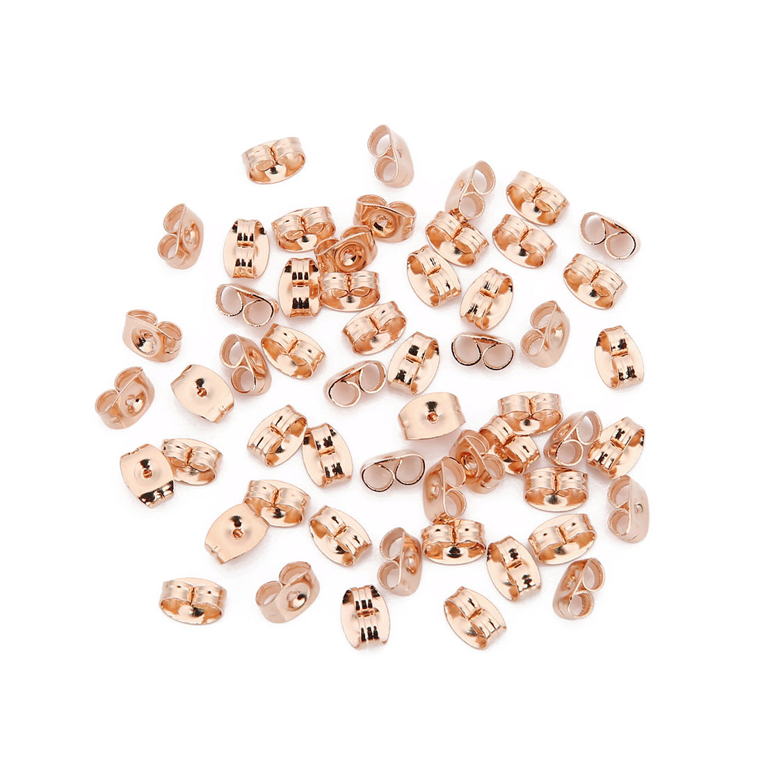 rose gold stainless steel rectangle earring backs