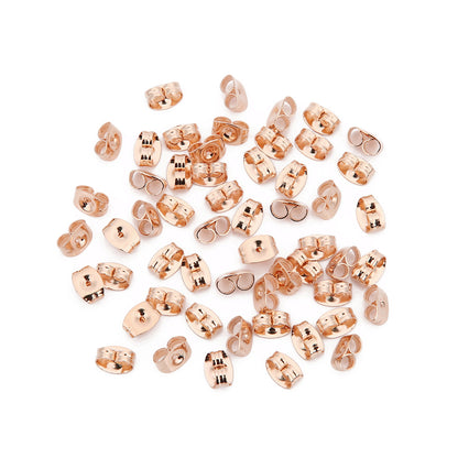 rose gold stainless steel rectangle earring backs