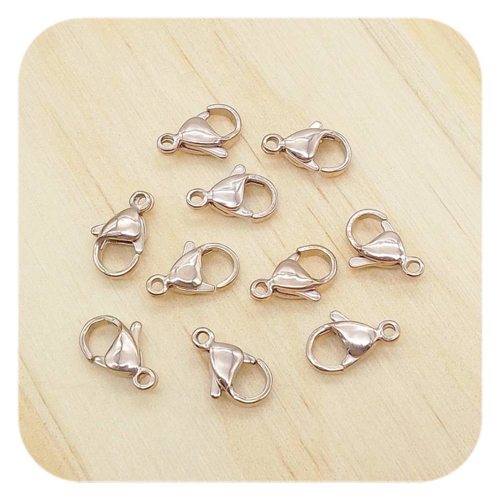 rose gold stainless steel lobster clasps 12mm