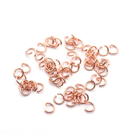 light rose gold stainless steel open jump rings