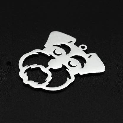 schnauzer dog charms pendants stainless steel