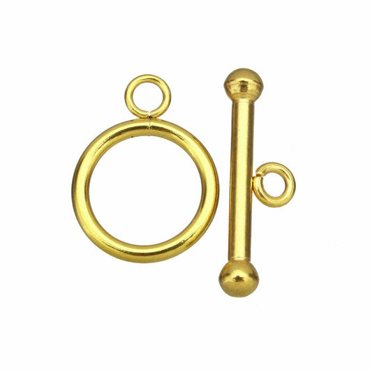 golden stainless steel toggle clasps 5 pack