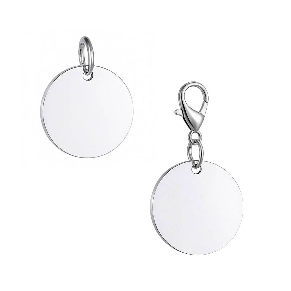 Examples of silver pendants and clip on charms