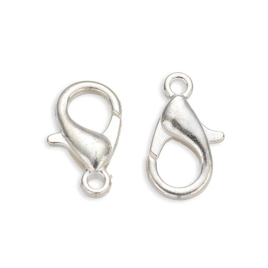alloy lobster clasps silver plated 