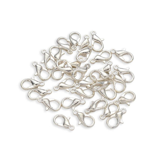 silver plated alloy lobster clasps
