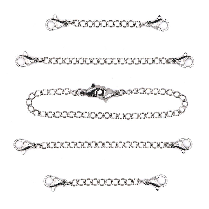 stainless steel double ended extender chains silver