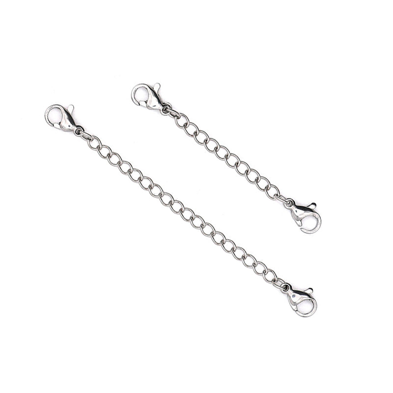 silver stainless steel double ended extender chains