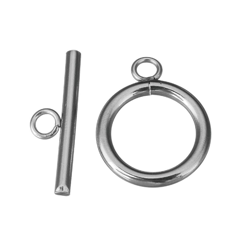 silver stainless steel toggle clasps 5 pack
