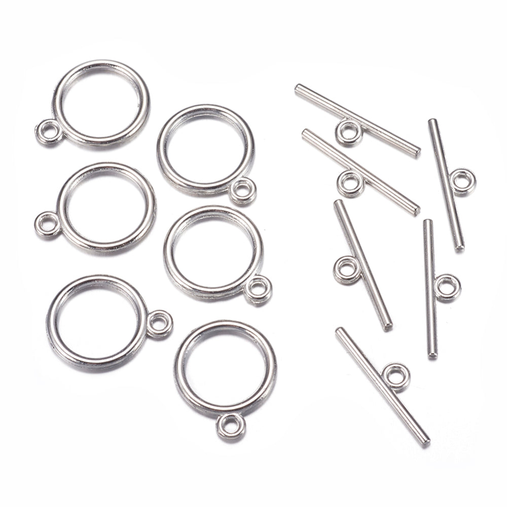alloy toggle clasps 10 pack platinum 