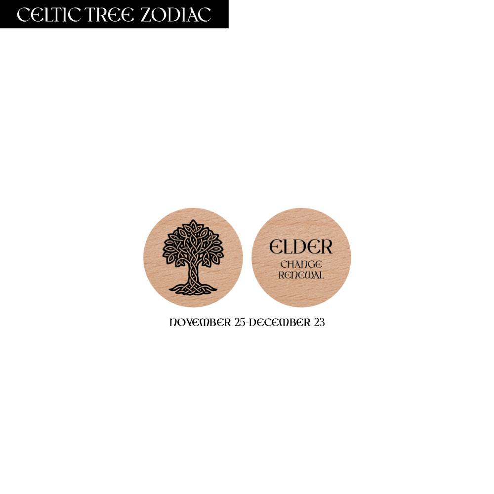 Engraving example for Celtic Tree Zodiac wooden keyring