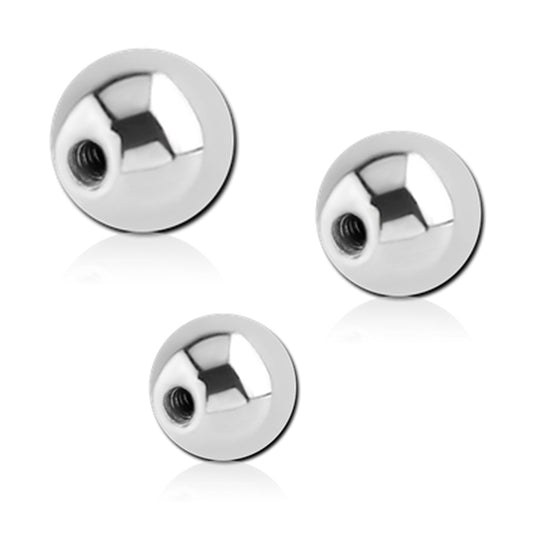 5 Replacement Spare Silver Stainless Steel Piercing Balls 3|4|5mm