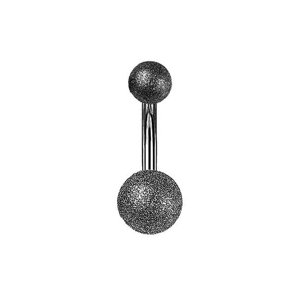 Frosted Black Stainless Steel Belly Bar