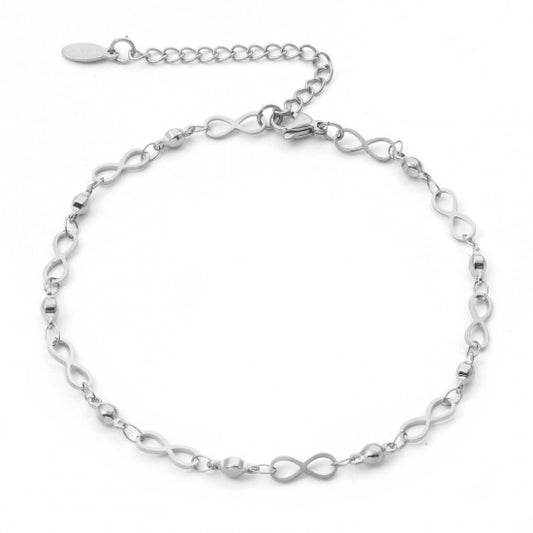 Infinity Silver Stainless Steel Anklet