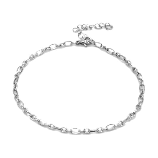 Mother & Son Chain Silver Stainless Steel Anklet