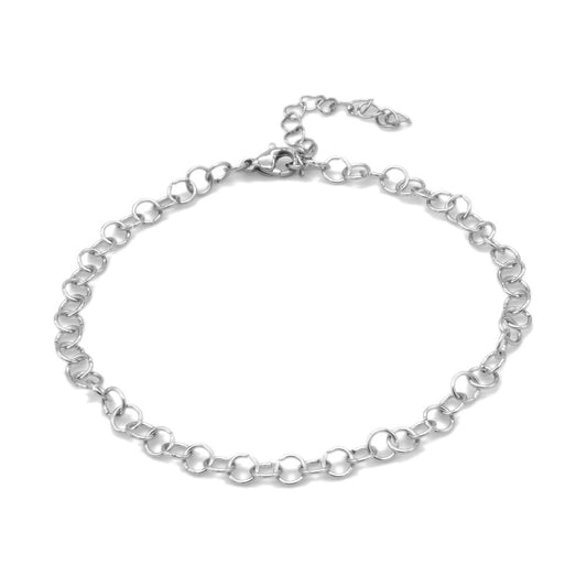 Rolo Chain Silver Stainless Steel Anklet