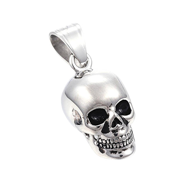 Skeleton Skull Silver Stainless Steel Pendant